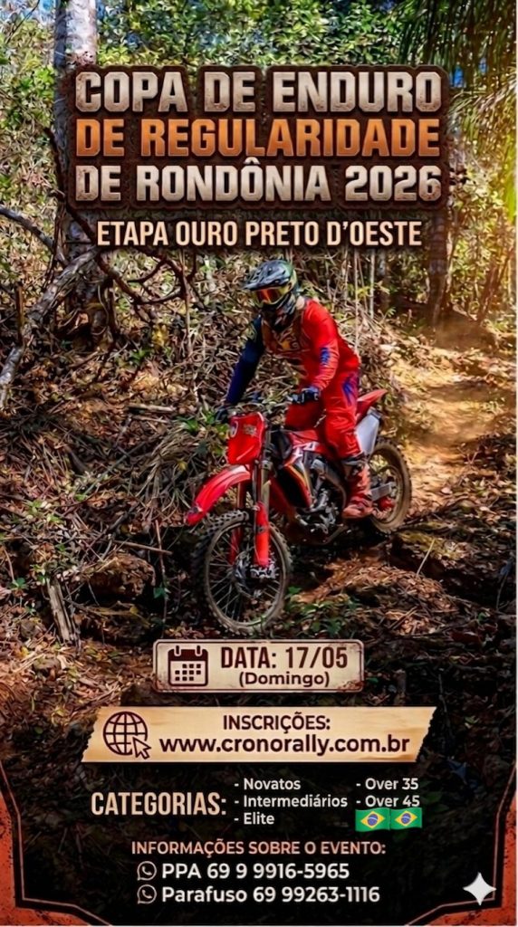 Enduro de Regularidade Rondônia 2026 – Etapa Ouro Preto